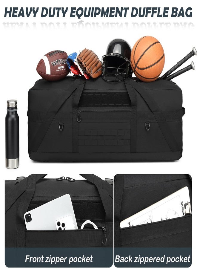 SunForMorning 125L Extra Large Duffle Bag for Travel - Heavy Duty Duffle Bag with Multiple Pockets for Camping Gear Travel Storage Tent Storage Sports Equipment, Black - Image 5